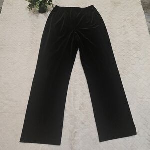 Chico's Black Crushed Velvet Comfy Pants, Chico's Size 2 Short - US L/12S